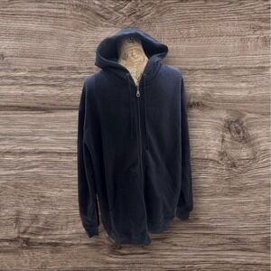 Men's NWT Footlocker Full Zip Fleece Hoodie Jacket W/ Pockets Navy Size XL